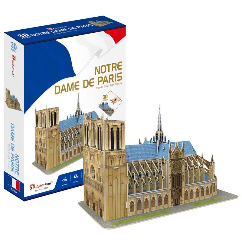 CUBICFUN WORLD´S GREAT ARCHITECTURE PUZZLE 3D NOTRE DAME DE PARIS (53 PIEZAS) - IRION Juguetería -  CUBICFUN WORLD´S GREAT ARCHITECTURE PUZZLE 3D NOTRE DAME DE PARIS (53 PIEZAS) - IRION Juguetería -